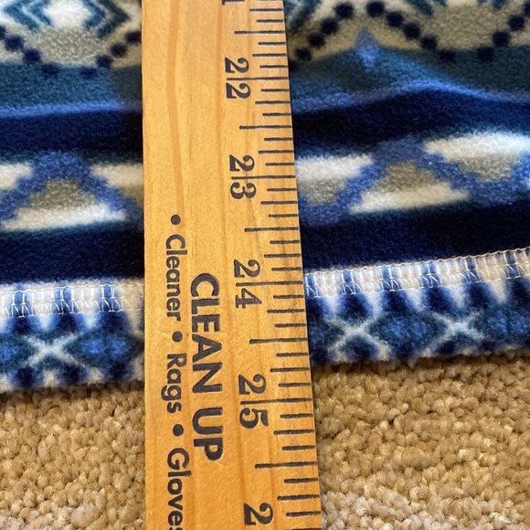 Eddie Bauer Quarter Zip L/S Cozycore Fleece blue White Size SMALL (2023) - Picture 8 of 10